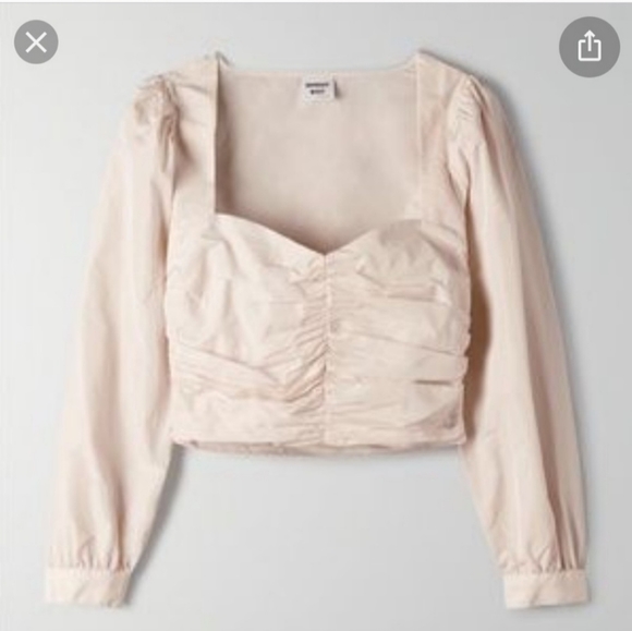 ARITZIA SUNDAY BEST Giselle Petal Top Blouse - Picture 2 of 12